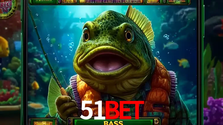 Personagem de peixe pescador do popular jogo de slot com tema de pescaria, uma das emocionantes opções de caça-níqueis para jogar e ganhar no cassino 51BET.